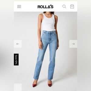 Rolla’s straight leg jeans.